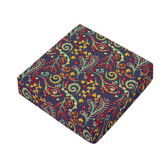 Mandala Floral Bohemian Pattern Print Outdoor Seat Cushion Cover