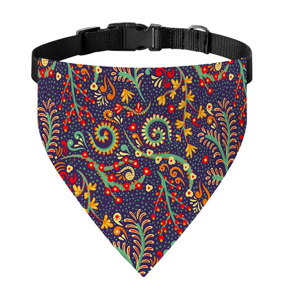 Mandala Floral Bohemian Pattern Print Over The Collar Dog Bandana