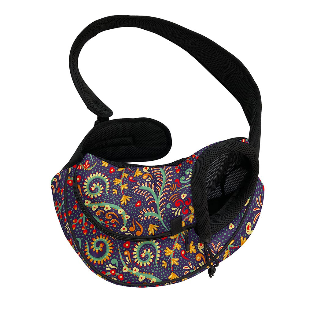 Mandala Floral Bohemian Pattern Print Pet Sling Carrier