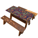 Mandala Floral Bohemian Pattern Print Picnic Table Cover
