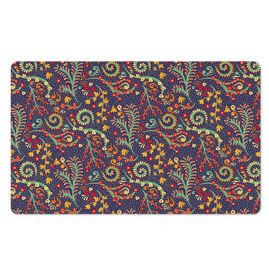Mandala Floral Bohemian Pattern Print Polyester Doormat