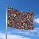 Mandala Floral Bohemian Pattern Print Polyester Flag