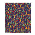 Mandala Floral Bohemian Pattern Print Polyester Shower Curtain