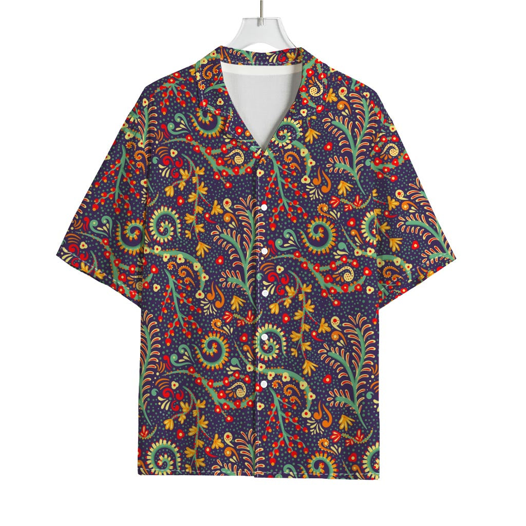 Mandala Floral Bohemian Pattern Print Rayon Hawaiian Shirt