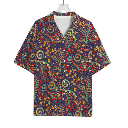 Mandala Floral Bohemian Pattern Print Rayon Hawaiian Shirt