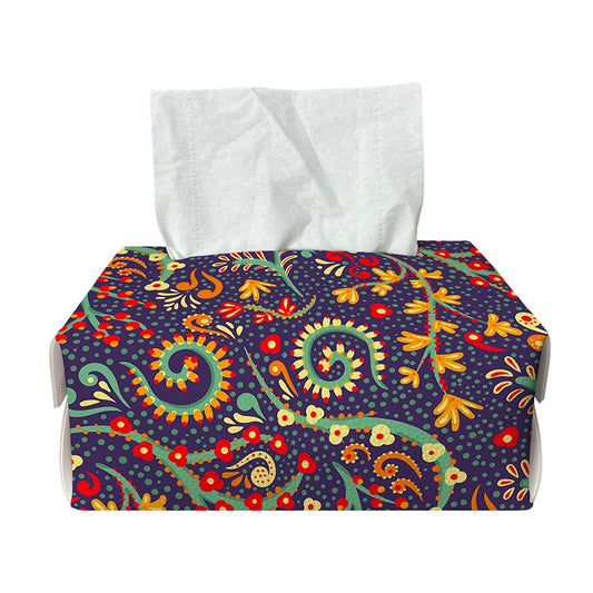 Mandala Floral Bohemian Pattern Print Rectangle Tissue Box Cover