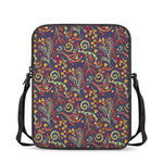 Mandala Floral Bohemian Pattern Print Rectangular Crossbody Bag