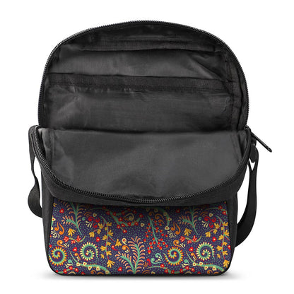 Mandala Floral Bohemian Pattern Print Rectangular Crossbody Bag