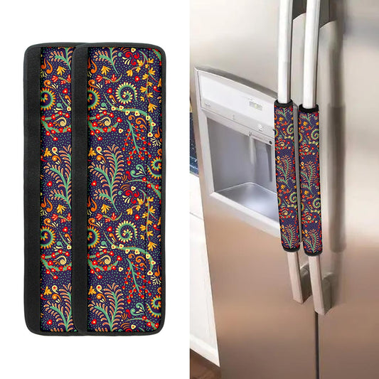 Mandala Floral Bohemian Pattern Print Refrigerator Handle Covers