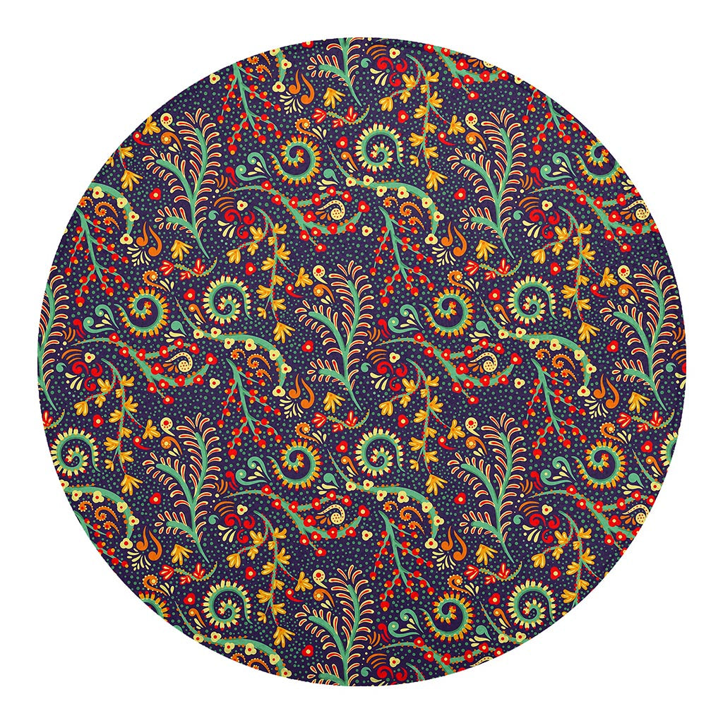 Mandala Floral Bohemian Pattern Print Round Blanket