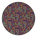 Mandala Floral Bohemian Pattern Print Round Floor Mat