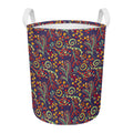 Mandala Floral Bohemian Pattern Print Round Laundry Basket