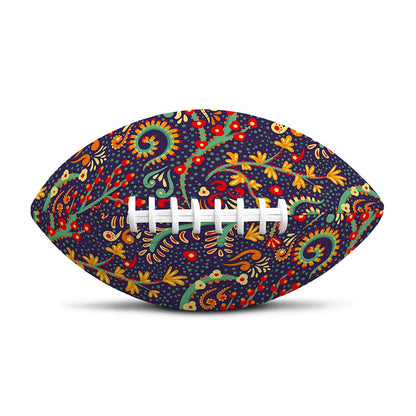 Mandala Floral Bohemian Pattern Print Rugby Ball