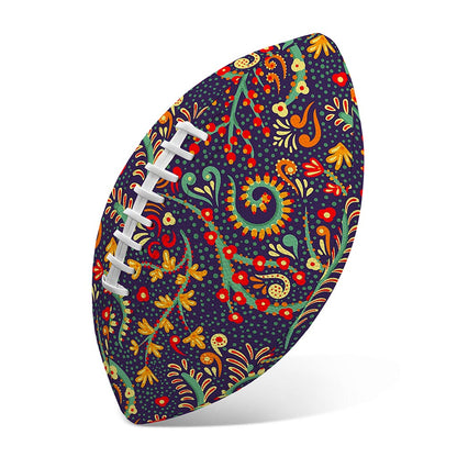 Mandala Floral Bohemian Pattern Print Rugby Ball