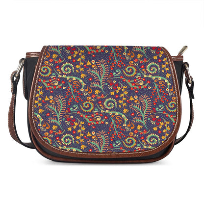 Mandala Floral Bohemian Pattern Print Saddle Bag