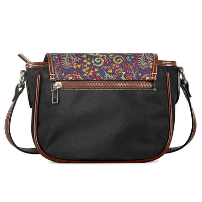 Mandala Floral Bohemian Pattern Print Saddle Bag