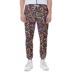 Mandala Floral Bohemian Pattern Print Scuba Joggers