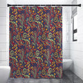 Mandala Floral Bohemian Pattern Print Shower Curtain