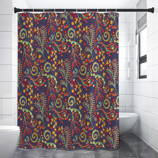 Mandala Floral Bohemian Pattern Print Shower Curtain