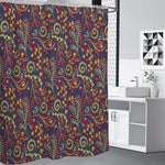 Mandala Floral Bohemian Pattern Print Shower Curtain