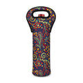 Mandala Floral Bohemian Pattern Print Single Neoprene Wine Tote