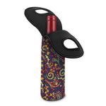 Mandala Floral Bohemian Pattern Print Single Neoprene Wine Tote
