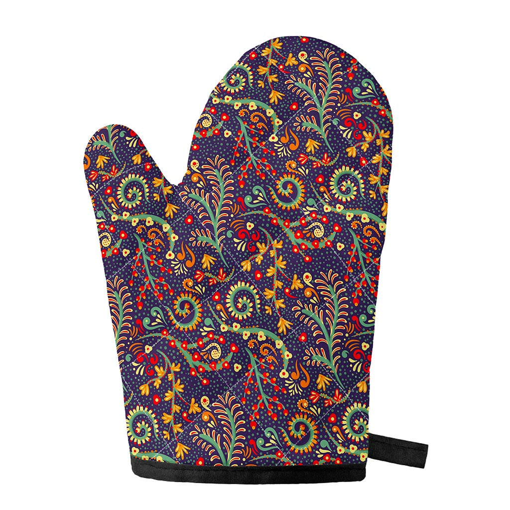 Mandala Floral Bohemian Pattern Print Single Oven Mitt