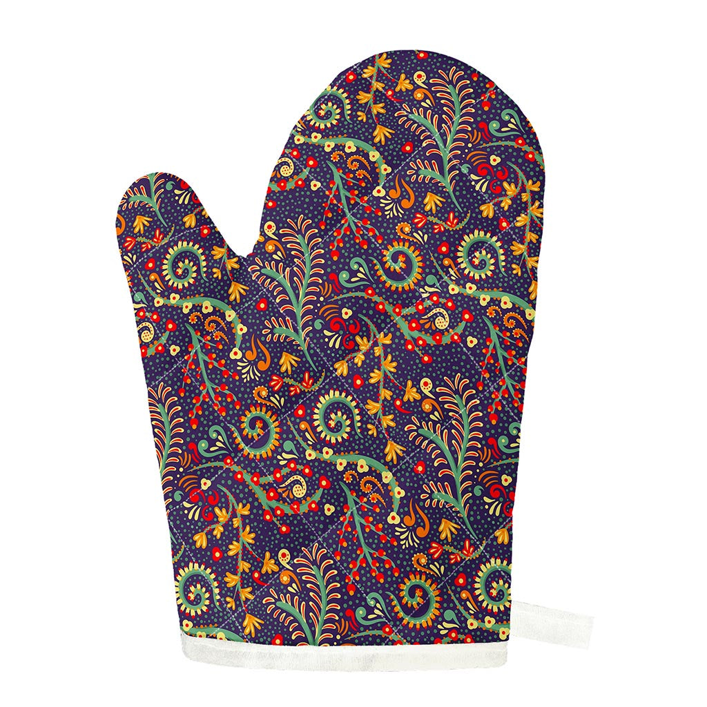 Mandala Floral Bohemian Pattern Print Single Oven Mitt