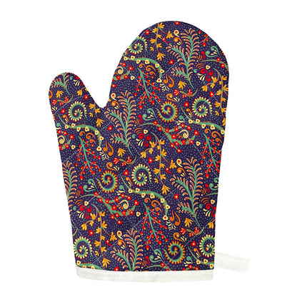Mandala Floral Bohemian Pattern Print Single Oven Mitt