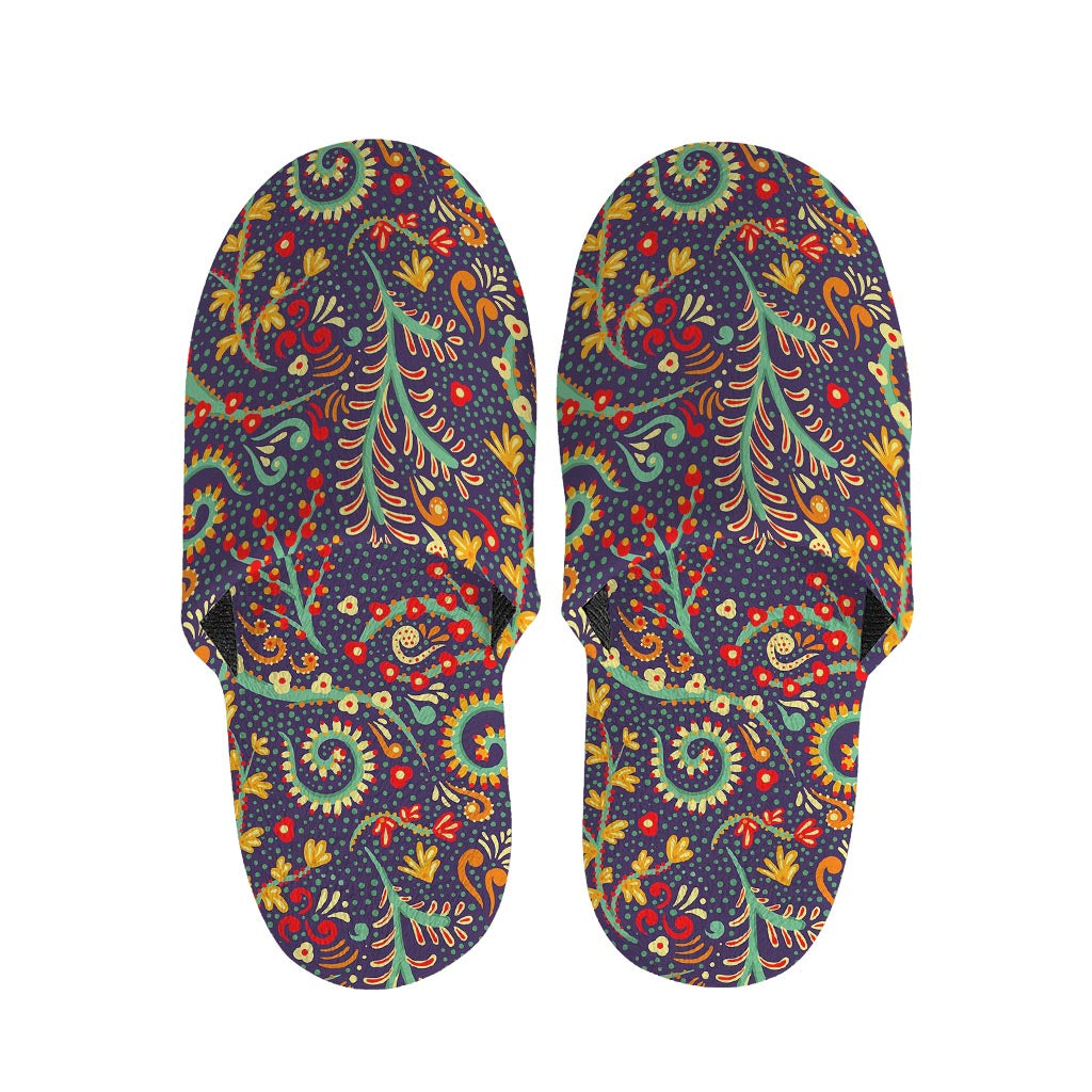 Mandala Floral Bohemian Pattern Print Slippers