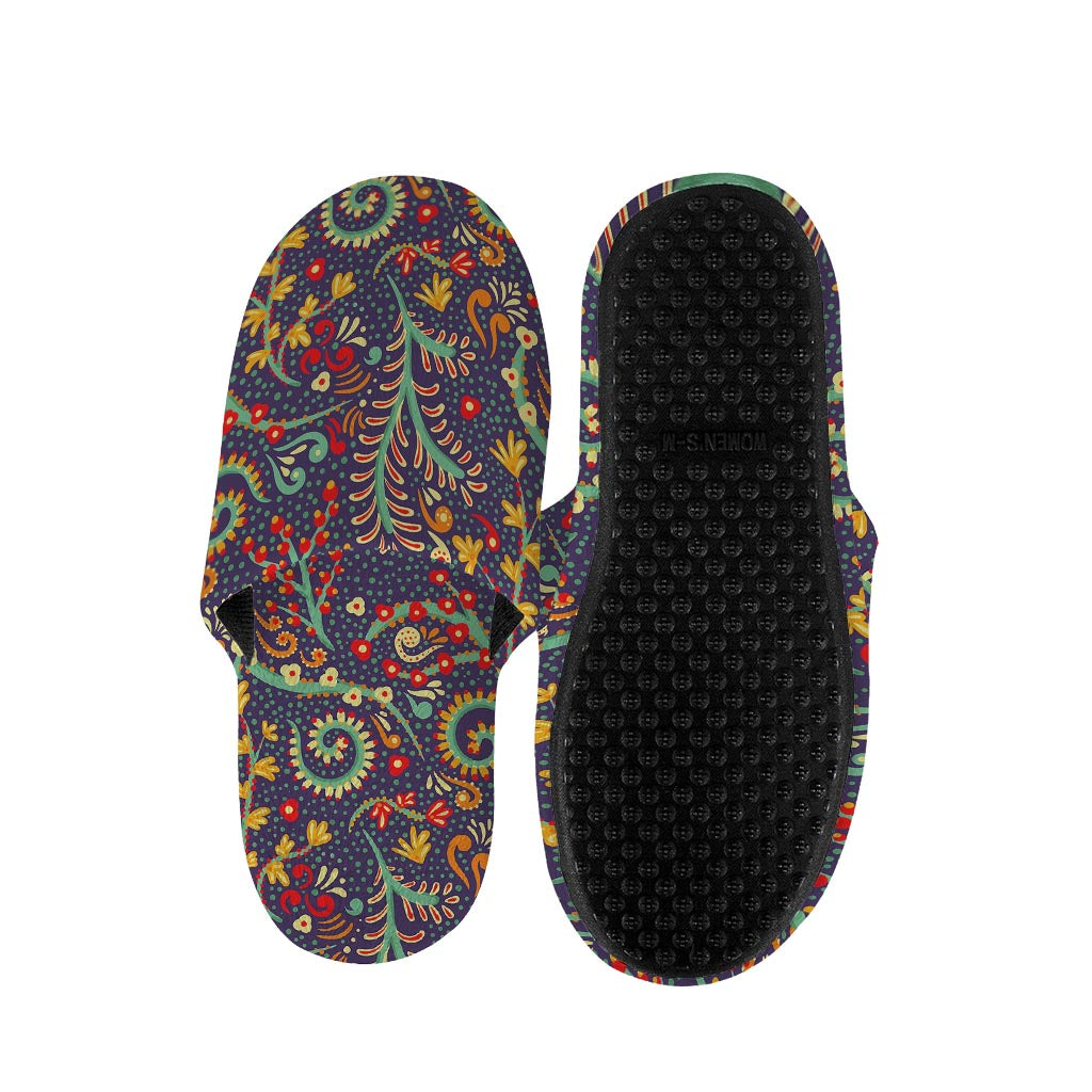 Mandala Floral Bohemian Pattern Print Slippers