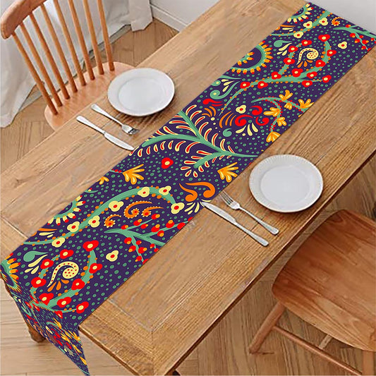 Mandala Floral Bohemian Pattern Print Table Runner