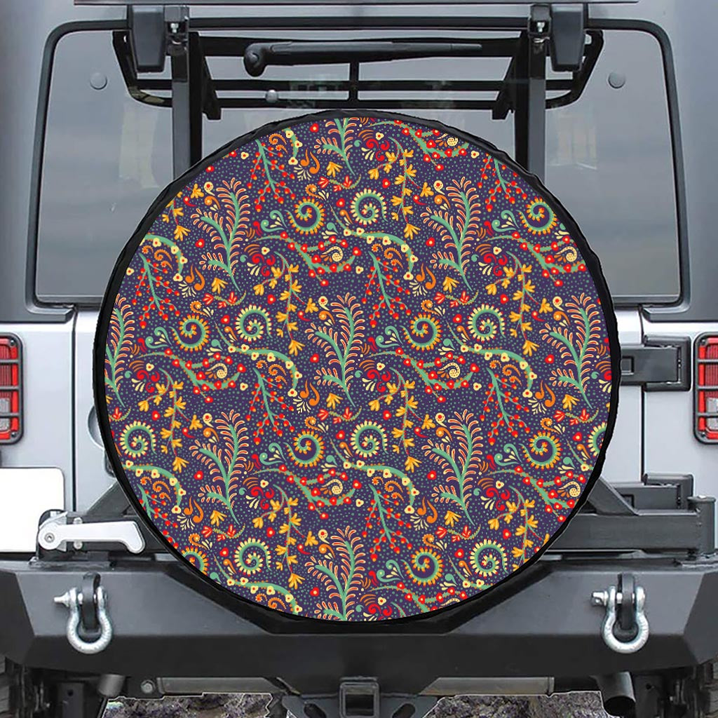 Mandala Floral Bohemian Pattern Print Tire Cover