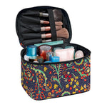 Mandala Floral Bohemian Pattern Print Travel Makeup Bag