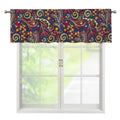 Mandala Floral Bohemian Pattern Print Window Valance