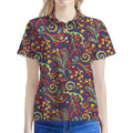 Mandala Floral Bohemian Pattern Print Women's Polo Shirt
