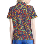 Mandala Floral Bohemian Pattern Print Women's Polo Shirt
