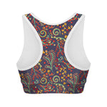 Mandala Floral Bohemian Pattern Print Women's Sports Bra