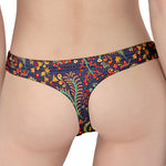 Mandala Floral Bohemian Pattern Print Women's Thong