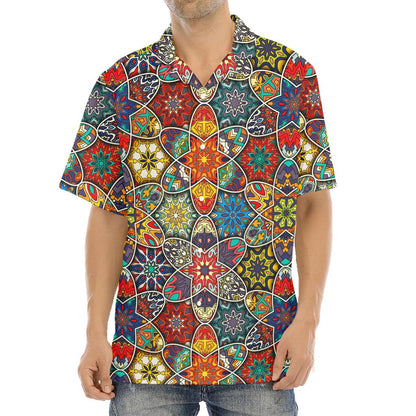 Mandala Star Bohemian Pattern Print Aloha Shirt