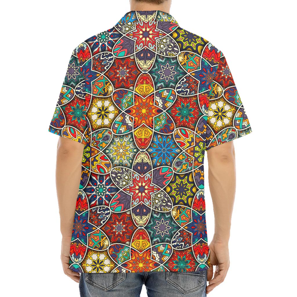 Mandala Star Bohemian Pattern Print Aloha Shirt