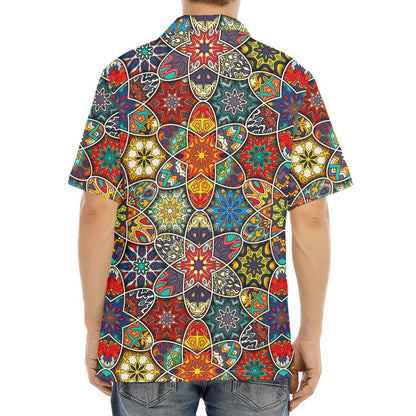 Mandala Star Bohemian Pattern Print Aloha Shirt