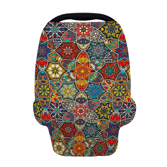 Mandala Star Bohemian Pattern Print Baby Seat Cover
