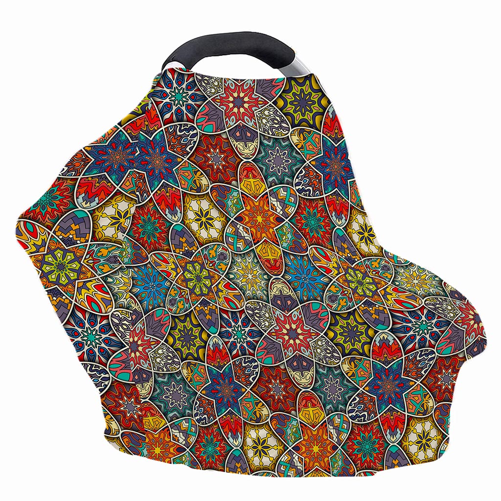 Mandala Star Bohemian Pattern Print Baby Seat Cover