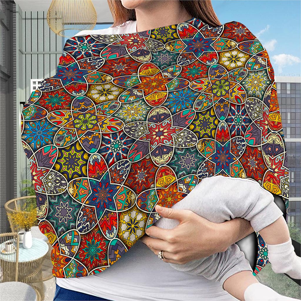 Mandala Star Bohemian Pattern Print Baby Seat Cover