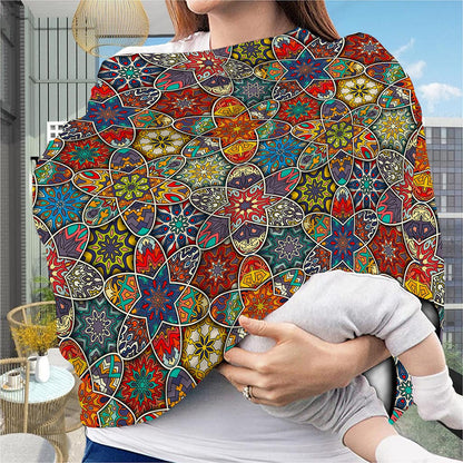 Mandala Star Bohemian Pattern Print Baby Seat Cover