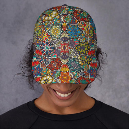 Mandala Star Bohemian Pattern Print Baseball Cap