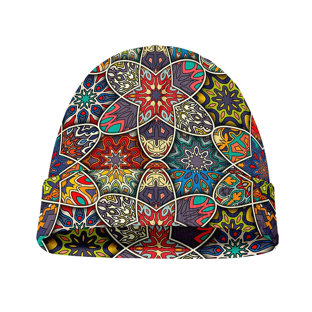 Mandala Star Bohemian Pattern Print Beanie