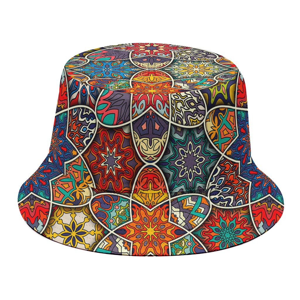 Mandala Star Bohemian Pattern Print Bucket Hat