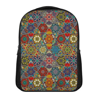 Mandala Star Bohemian Pattern Print Casual Backpack